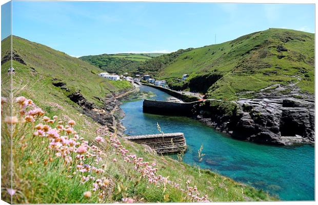  Boscastle Harbour, North Cornwall Canvas Print by Brian Pierce