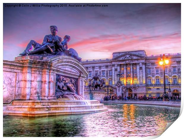 Buckingham Palace at Sunset 1 Print by Colin Williams Photography
