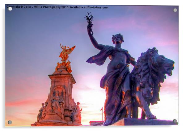  Victoria Memorial at Sunset 1 Acrylic by Colin Williams Photography