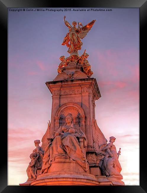  Victoria Memorial at Sunset 2 Framed Print by Colin Williams Photography