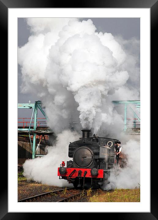 Industrial saddle tank storms forward.  Framed Mounted Print by Ian Duffield