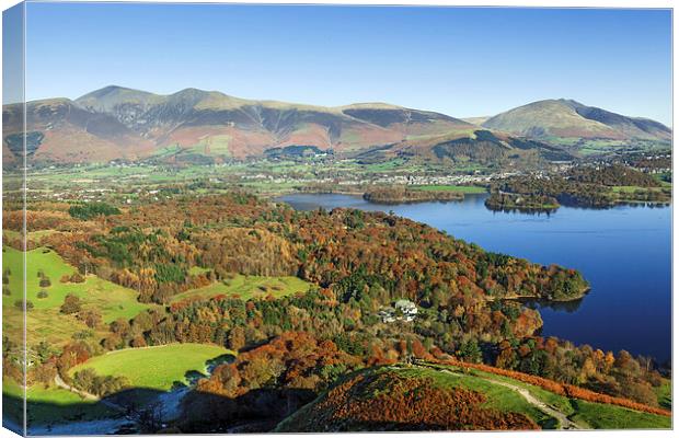  From Catbells to Skiddaw and Blencathra. Canvas Print by Ian Duffield