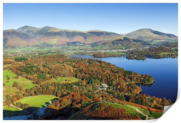  From Catbells to Skiddaw and Blencathra. Print by Ian Duffield