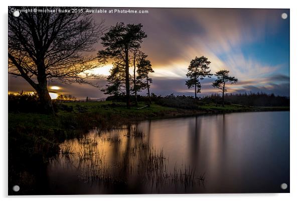  Knapps Loch sunset Acrylic by michael burke