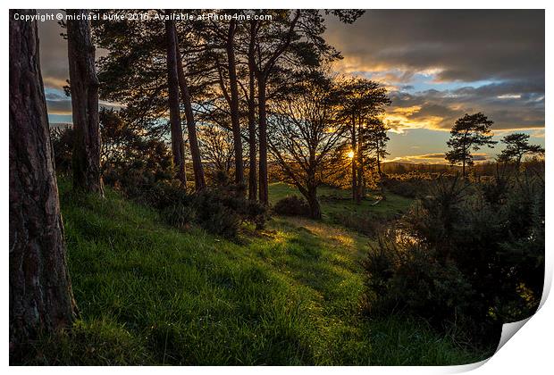  Scottish Sunset Print by michael burke