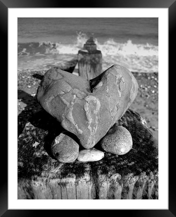  Love On A Beach Framed Mounted Print by Brian Sharland