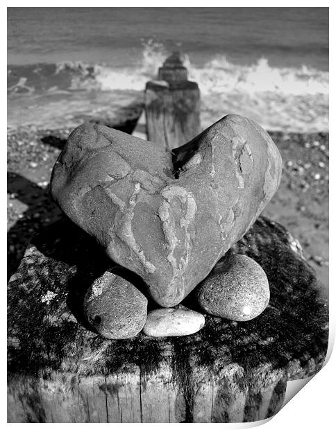  Love On A Beach Print by Brian Sharland