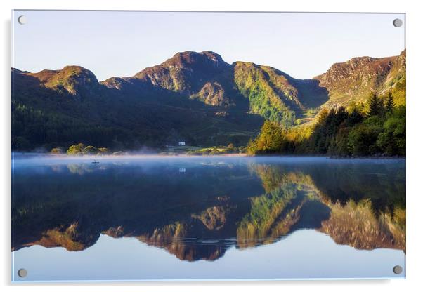  Misty Dawn Lake Acrylic by Ian Mitchell