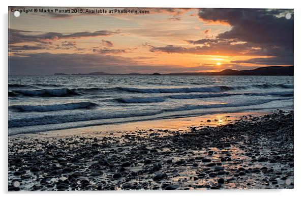 Sunset at Newgale Acrylic by Martin Parratt
