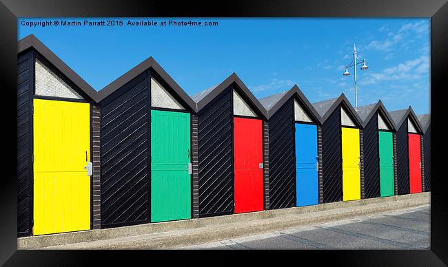 Lowestoft Beach Huts Framed Print by Martin Parratt