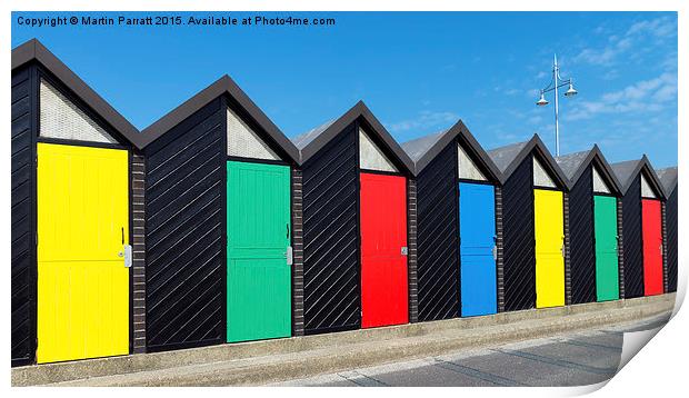 Lowestoft Beach Huts Print by Martin Parratt