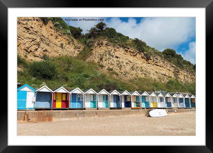 Swanage Beach Huts Framed Mounted Print by Martin Parratt