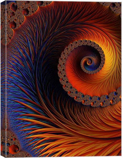  Glowing Spiral Canvas Print by Amanda Moore
