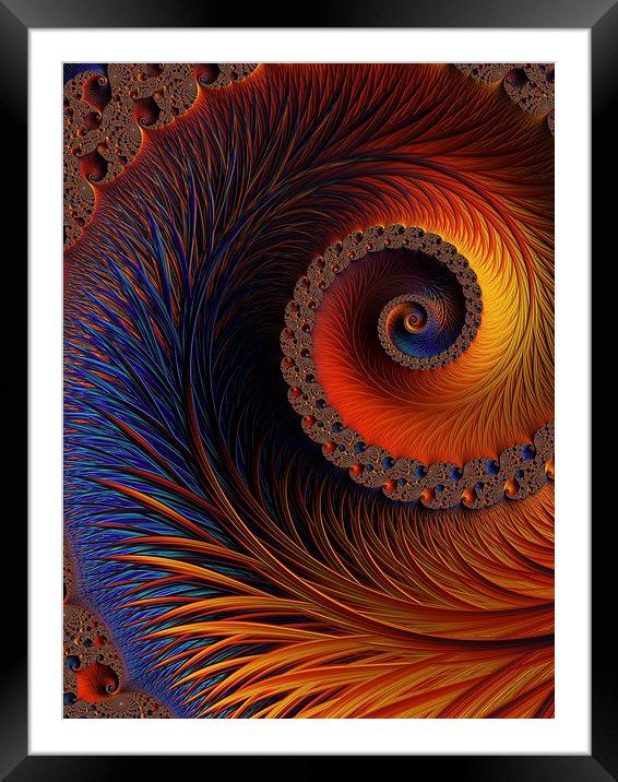  Glowing Spiral Framed Mounted Print by Amanda Moore
