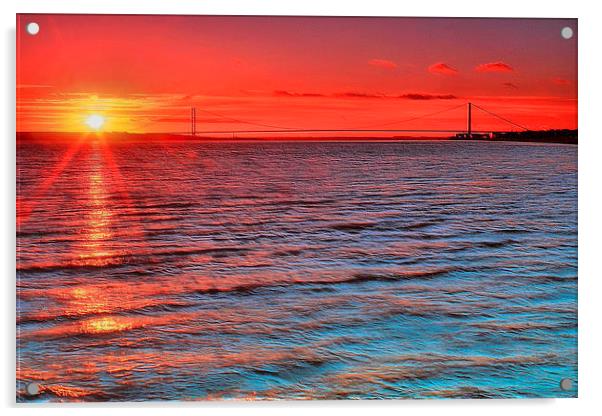  Humber Sunset Acrylic by Martin Parkinson