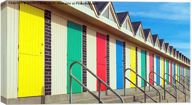 Lowestoft Beach Huts Canvas Print by Martin Parratt
