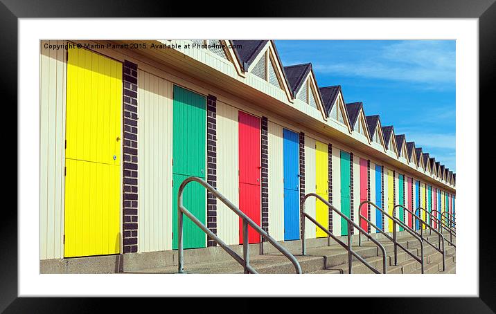 Lowestoft Beach Huts Framed Mounted Print by Martin Parratt