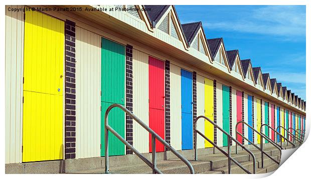 Lowestoft Beach Huts Print by Martin Parratt