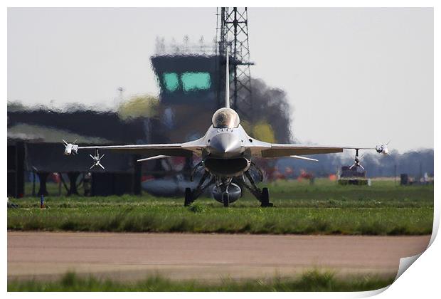  Danish Air Force F16 at RAF Coningsby 2013 Print by Peter Hart