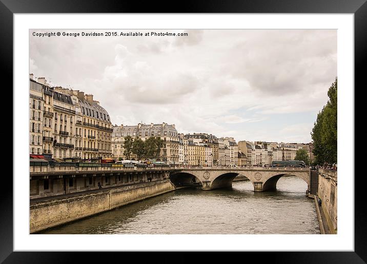  On Seine View Framed Mounted Print by George Davidson