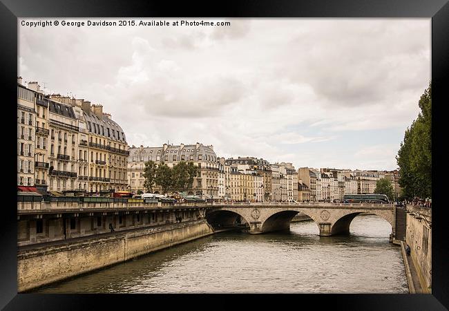  On Seine View Framed Print by George Davidson