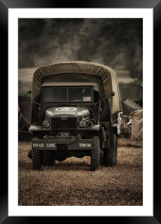 US Army Truck Framed Mounted Print by Jason Green