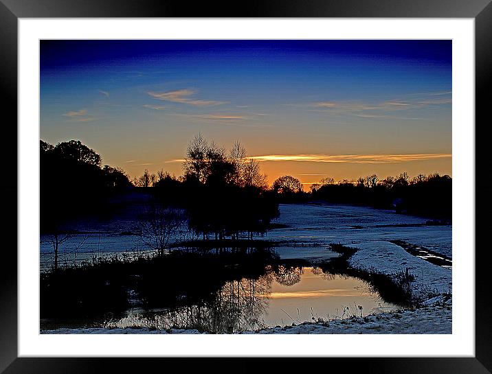 Winter's Embrace: Hawarden Golf Course Framed Mounted Print by Graham Parry