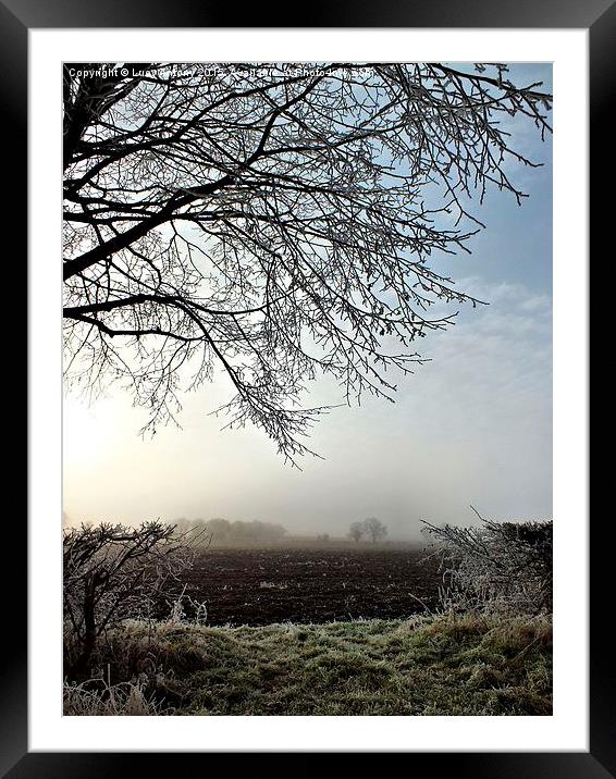  A misty morn in Oxfordshire Framed Mounted Print by Lucy Antony