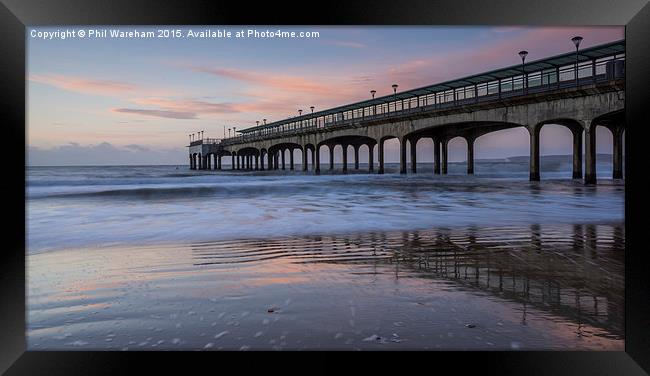  Early at Boscombe Pier Framed Print by Phil Wareham