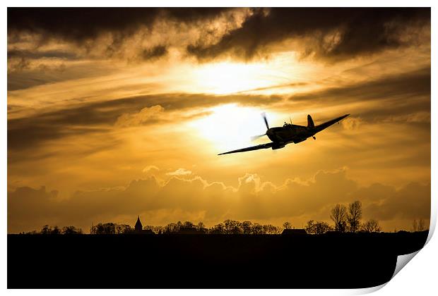 Spitfire lines  Print by J Biggadike