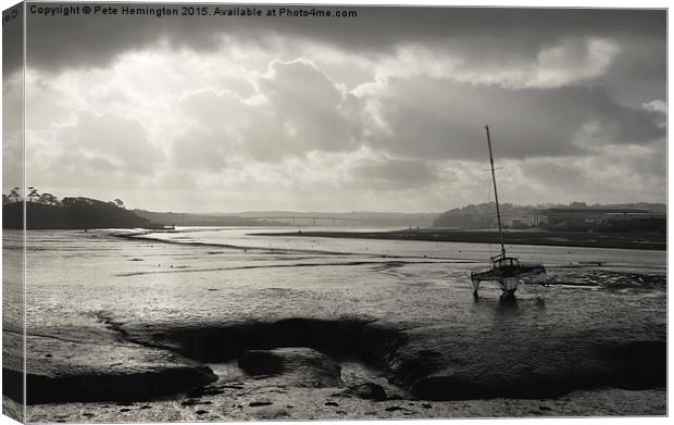 Instow at Low Tide Canvas Print by Pete Hemington