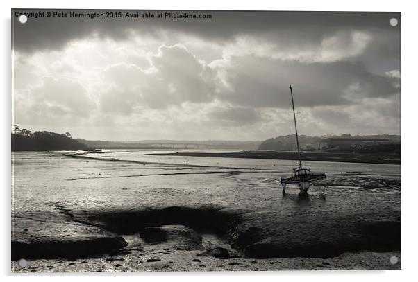 Instow at Low Tide Acrylic by Pete Hemington