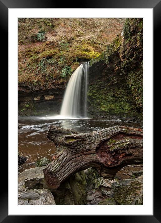  Sgwd Gwladys Waterfall. Framed Mounted Print by Becky Dix