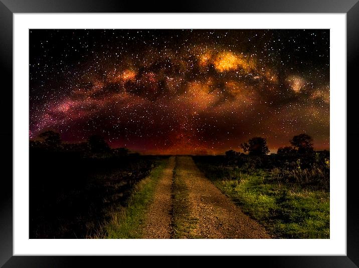  Night Path To The Stars Framed Mounted Print by Sandi-Cockayne ADPS