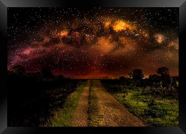  Night Path To The Stars Framed Print by Sandi-Cockayne ADPS