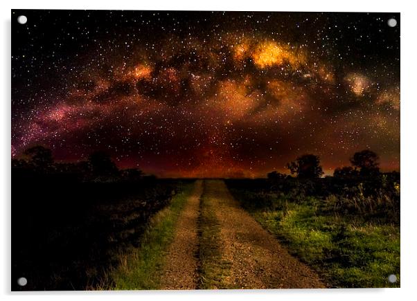  Night Path To The Stars Acrylic by Sandi-Cockayne ADPS