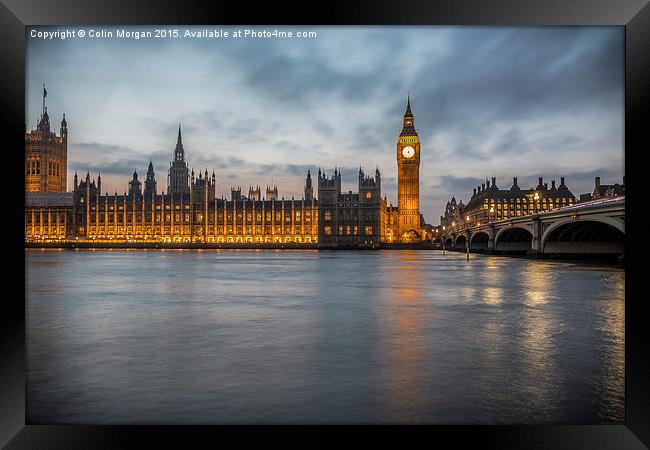  Houses of Parliament & Big Ben Framed Print by Colin Morgan