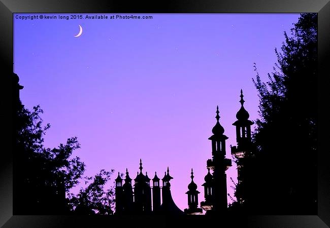  night time over Brighton pavilion  Framed Print by kevin long