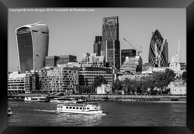 London City Skyline with The River Thames Framed Print by Colin Morgan
