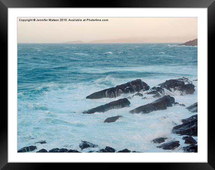 West Coast Waves Framed Mounted Print by Jennifer Henderson