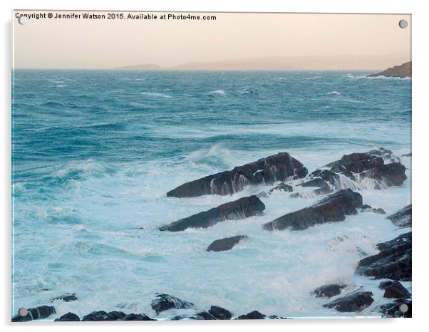 West Coast Waves Acrylic by Jennifer Henderson