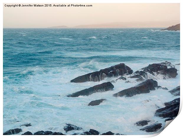 West Coast Waves Print by Jennifer Henderson