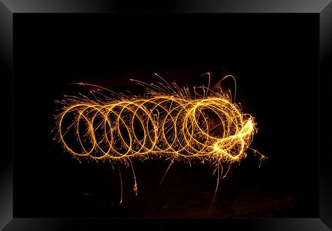 Firework Swirl Framed Print by James Lavott