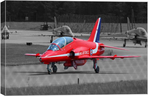  Reds at Marham Canvas Print by Peter Hart