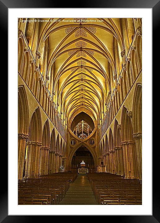  Inside Wells Cathedral Framed Mounted Print by Graeme B