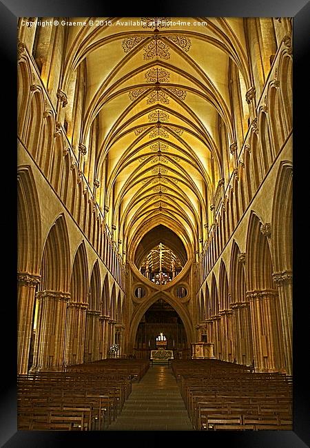  Inside Wells Cathedral Framed Print by Graeme B