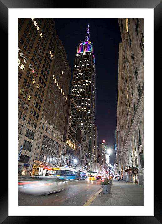  Empire State Building New York City Framed Mounted Print by Louise Wilden