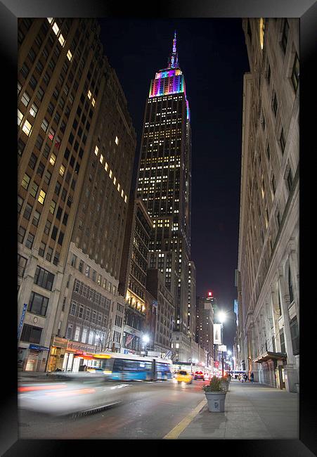  Empire State Building New York City Framed Print by Louise Wilden