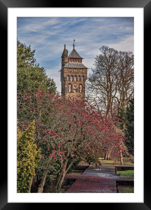  Cardiff Castles Clock Tower.  Framed Mounted Print by Becky Dix