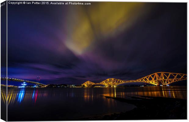  Forth Bridges from South Queensferry Canvas Print by Ian Potter